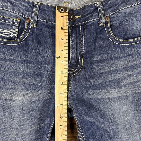 Cowgirl Tuff Co Jeans Womens 32x37 Blue Don't Fence Me In Bootcut Western - Picture 7 of 12